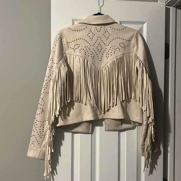 Idyllwind Fringe Studded Faux Suede Jacket - Picture 4 of 5